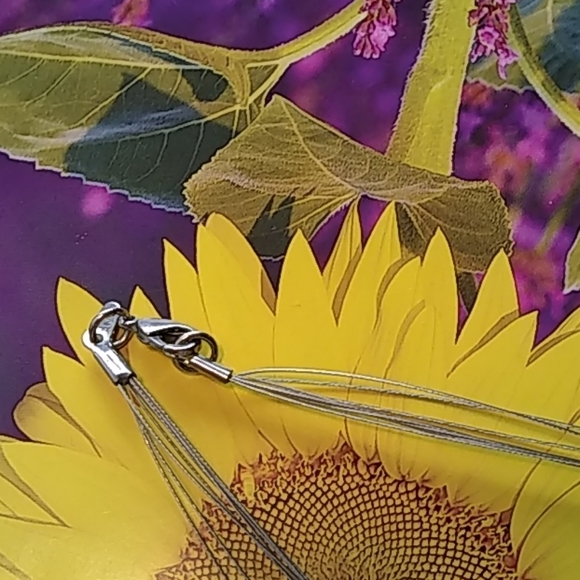 Necklace Bracelet Earrings Set, White Stones - Picture 6 of 6